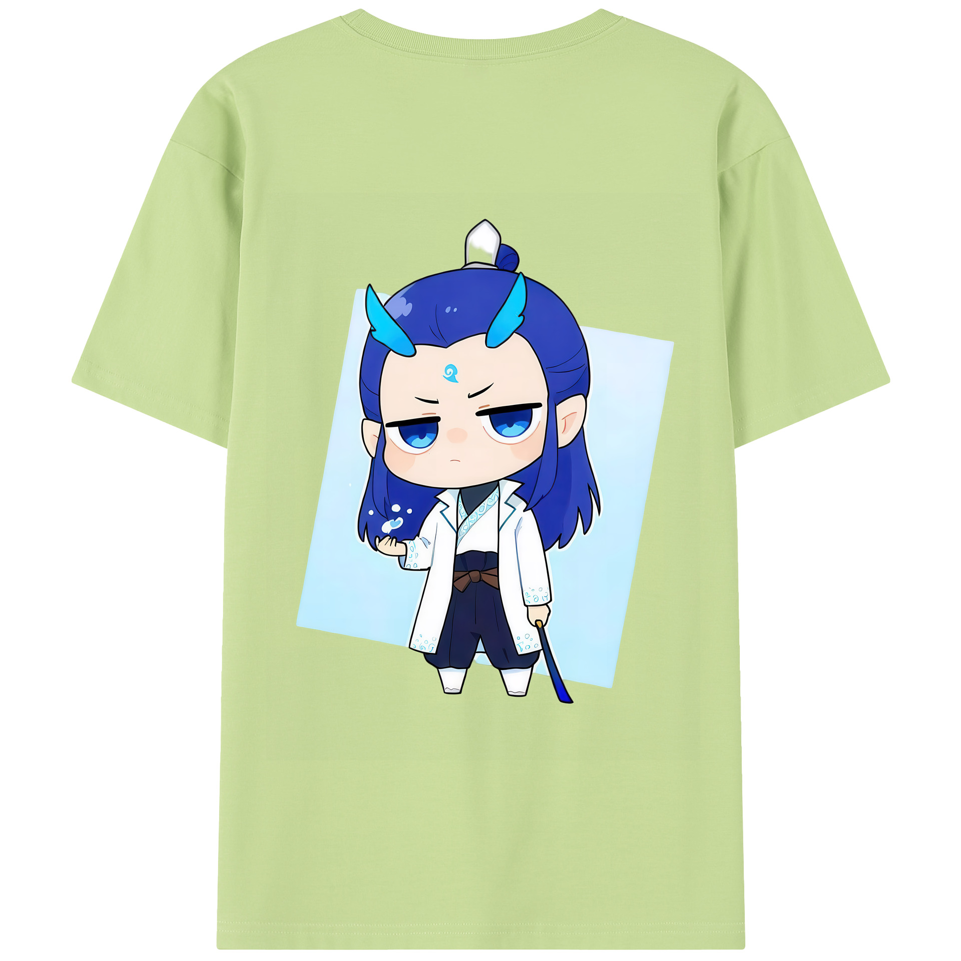 （画像用） Ne Zha 2 ナタ 魔童の大暴れ 綿100％半袖Tシャツ（背面プリント）